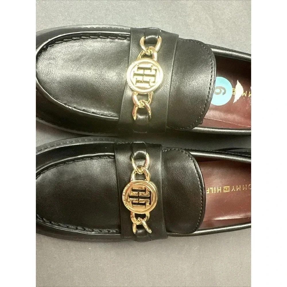 Tommy Hilfiger Black Loafer Women's Slip On Size 6 And 8 New - Picture 15 of 16